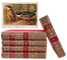 Herbert C. Robinson - The Birds of the Malay Peninsula, 5 vol., first editions, plates by H. Gronvol