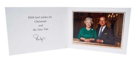 H.R.H. Prince Philip The Duke of Edinburgh signed 1980s Christmas card