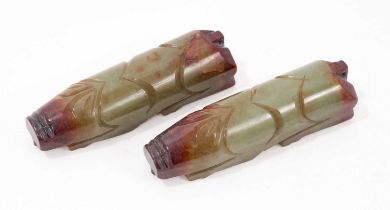 Pair of Chinese jade funereal pigs, Archaic form