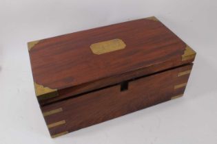 19th century mahogany brass bound writing slope with Guinness provenance