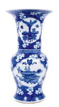 Chinese blue and white Gu vase