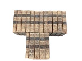 Works of Charles Dickens, London; Chapman & Hall 1895, 17 volumes, bound overmarbled boards, leather