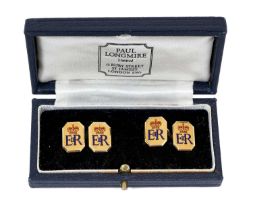 H.M. Queen Elizabeth II, fine pair of Royal presentation cufflinks