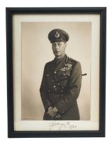 H.M. King George VI, signed presentation portrait photograph by Dorothy Wilding of the King in Field