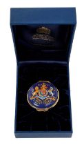 H.M. Queen Elizabeth II, Halcyon Days enamel box 2002