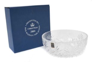 H.M. Queen Elizabeth II, Royal Scott Crystal bowl 2004