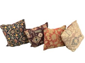 Four cushions Kelim and vintage fabric
