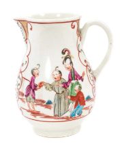 Worcester sparrow beak milk jug, painted in Chinese style, circa 1770