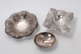 Three silver dishes (3)