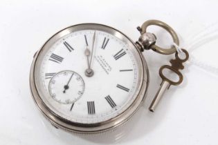Victorian silver Samuel open face pocket watch