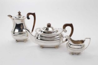 1930s silver three-piece tea set