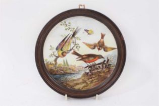 A Bristol pearlware round plaque, dated 1848