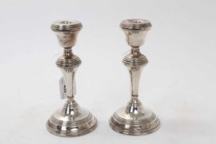 Pair of contemporary silver candlesticks