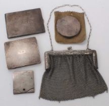 Collection of Continental silver and white metal