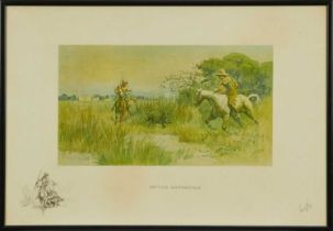 *Snaffles, Charles Johnson Payne (1884-1967) signed hand coloured print - "Getting Cantankerous", si