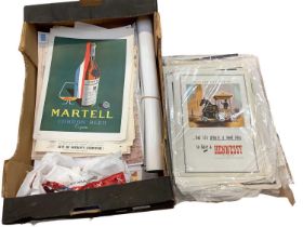 Box of advertising prints, 1910s and later, pop music prints etc