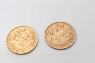 G.B. - Gold Half Sovereigns to include Victoria OH 1900 VG & George V 1911 AEF