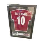 Framed and glazed West Ham football shirt - Paulo Di Canio