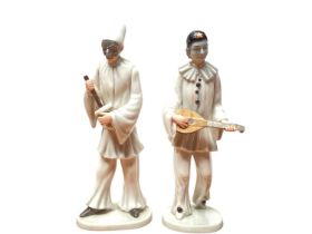 A pair of Royal Copenhagen Italian Comedy figures