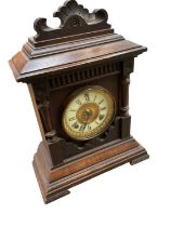 Early 20th century wooden cased mantel clock, by Ansonia