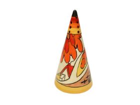 Clarice Cliff Bizarre range Fantasque conical sugar caster