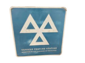 Vintage 1960s/70s Aluminium embossed MOT sign