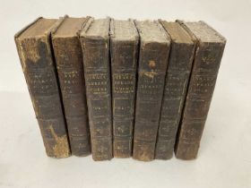 The Works of Mr. William Shakespear in Eight Volumes 1714. Small 8vo, seven volumes of the original