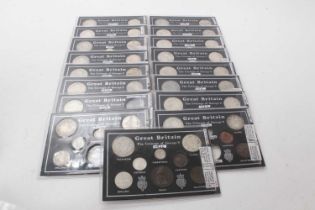G.B. - George V coin year sets, mostly complete for the period 1911-1927, with exception of 1927 pro