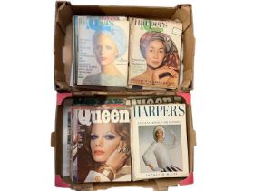 Quantity of fashion magazines to include approximately 70 Vogue magazines from the 1950s, 60s and 70
