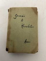 Hand written book 19th century commentary on the Bible