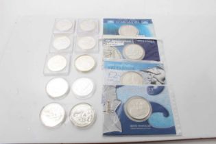 G.B. - Mixed 1oz fine silver Britannia £2 coins (14 coins)