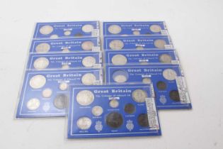 G.B. - Edward VII coin year sets, mostly complete for the period of 1902-1910, with the exception of