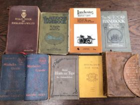 Motoring interest books - 1914 The Brooklands year book, The Autocar Handbook tenth edition and othe