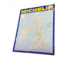 Michelin British Isles map metal garage sign