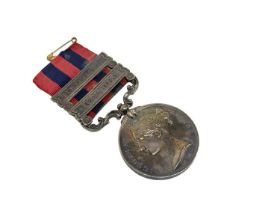 Victorian India General Service medal with two clasps- Burma 1885 - 7 and Burm 1887 - 89, named to L