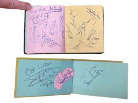 Autograph selection in 2 small albums