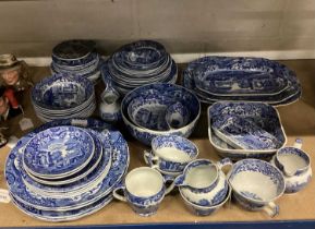 Copeland Spode Italian pattern blue and white dinner and tea wares