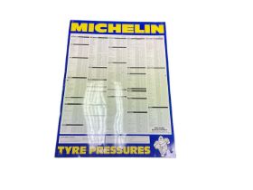 Michelin tyre pressures metal garage sign