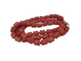 Antique coral bead necklace