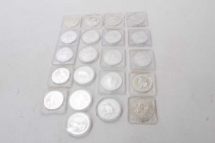 Australia - Mixed 1oz fine silver Kookaburra One Dollar coins (21 coins)