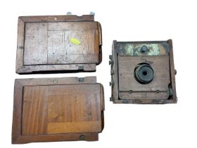 'The 1899 Instantograph Patent' plate camera, and two wooden plates