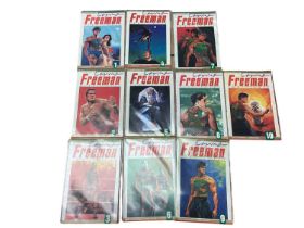Box of comics to include complete run of Viz Premiere comics Crying Freeman Part Two 1-9, Part Three