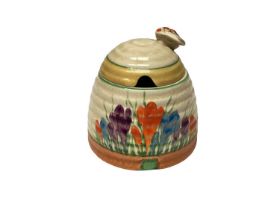 Clarice Cliff Crocus pattern honey pot