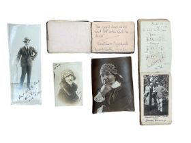 Interesting collection of mainly 1920s signed theatre star photo cards together with two autograph a