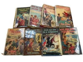 Enid Blyton - Famous Five, eight titles, all first editions, 1943-1950: Five go adventuring again; F