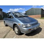 1991 Nissan Prairie 2.0 SLX Auto Estate, reg. no. J595 HBP, finished in two tone blue with a velour