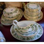 A large quantity of Wedgwood bone china dinner ware in the Santa Clara pattern including vegetable