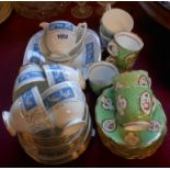 A small quantity of Coalport bone china teaware in the Revelry pattern comprising six trios, milk