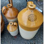 A large Price Bristol stoneware flagon with rubber stampmark for Ross & Company Ltd., Weston-Super-