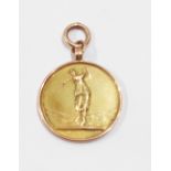 A 9ct. gold golfing fob for 'Birmingham & Counties Golfers' Alliance', won at Moor Hall by P.A.